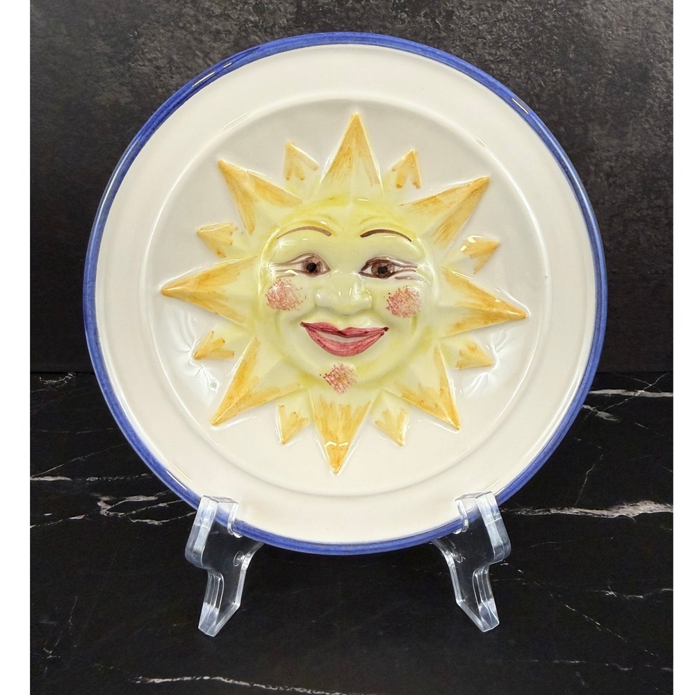 Bassano Italy Anthropomorphic Sun Solar Face 5 3/4in Trinket Plate Celestial